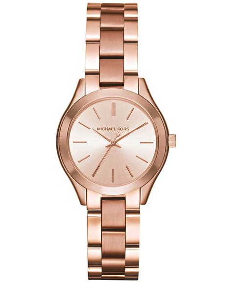 michael kors runway oversized rose gold tone stainless steel watch|michael kors matte black watch.